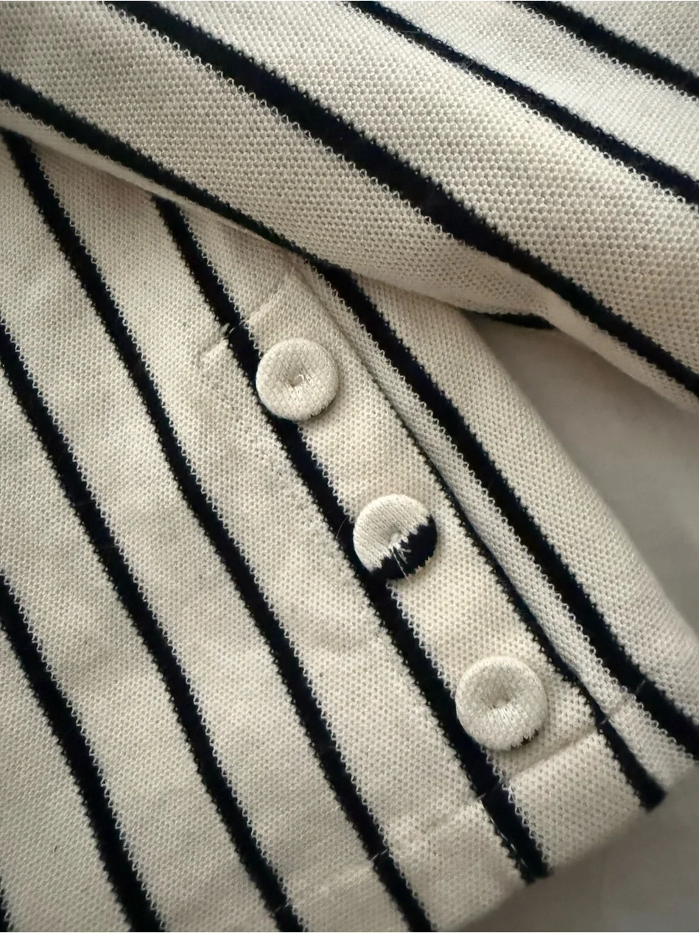 Zara Cream and Black Striped Cropped Knit Tank